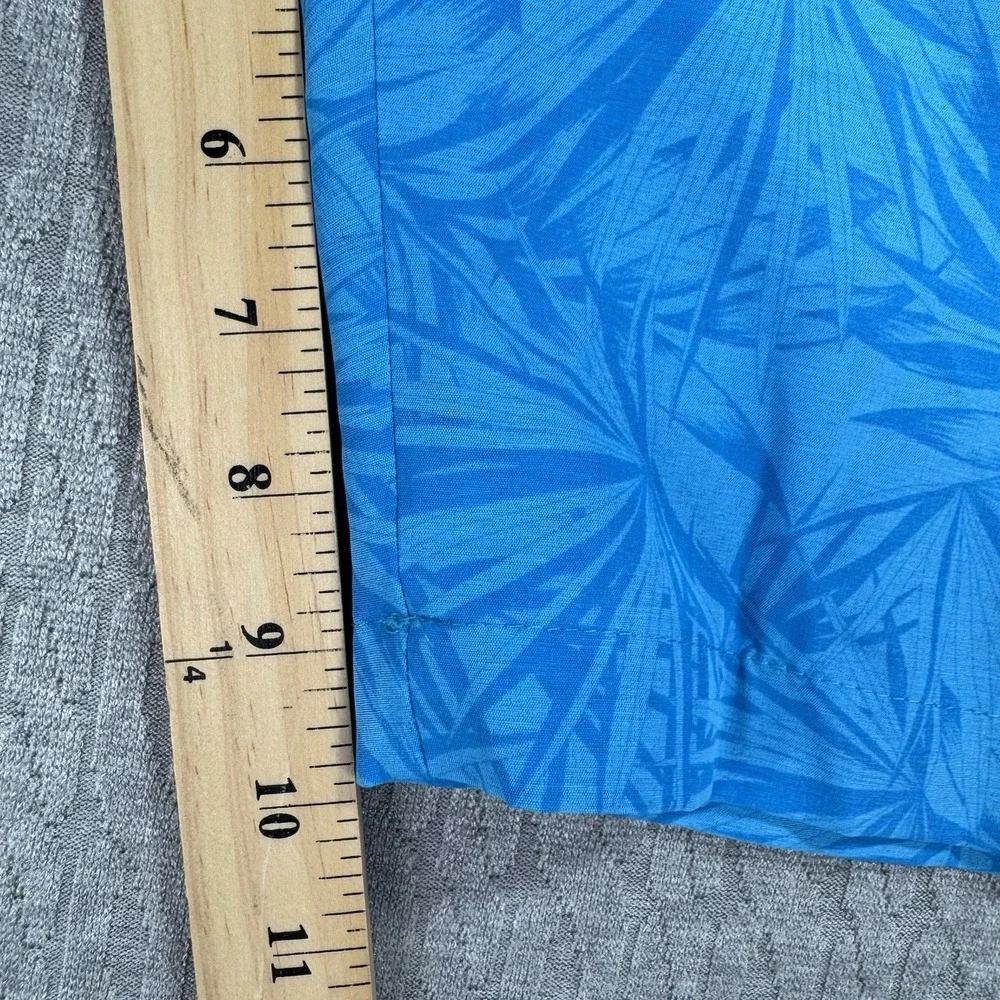 Walter Hagen Golf Shorts Mens 42 Blue Palm Leaf Tropical Stretch Performance